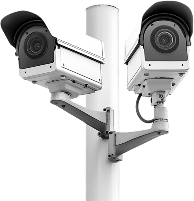 CCTV Cameras Mounted on Pole