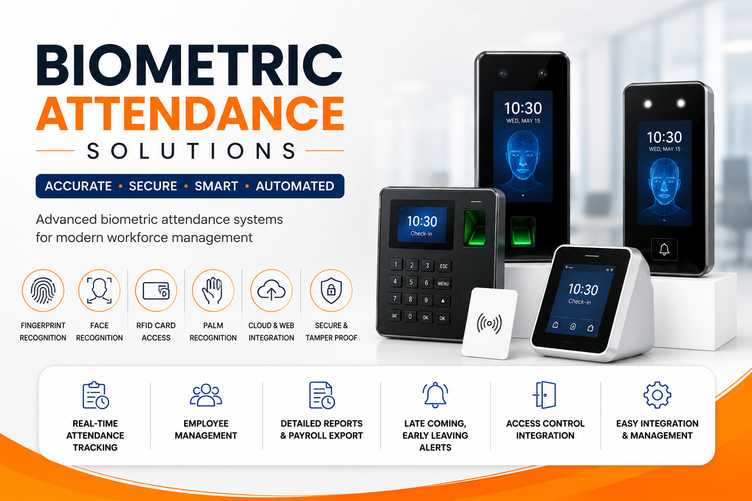 Biometric Attendance Solutions - Fingerprint, Face Recognition & RFID Attendance Systems
